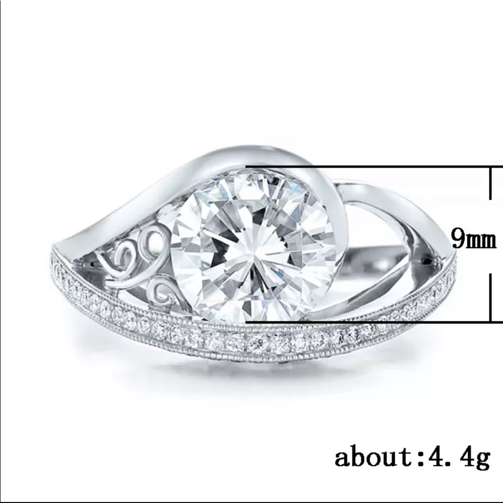 New 925 Silver Eye Luxury Diamond Ring 💍 - Picture 10 of 10